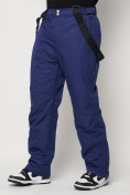 Купить Полукомбинезон брюки горнолыжные мужские синего цвета 66357S, фото 12