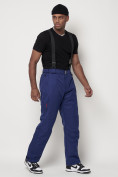 Купить Полукомбинезон брюки горнолыжные мужские синего цвета 66357S, фото 3