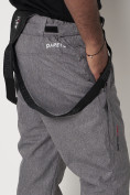 Купить Полукомбинезон брюки горнолыжные мужские серого цвета 66357Sr, фото 15
