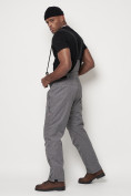 Купить Полукомбинезон брюки горнолыжные мужские серого цвета 66357Sr, фото 4