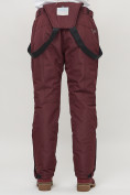 Купить Полукомбинезон брюки горнолыжные женские big size бордового цвета 66413Bo, фото 8
