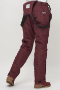 Купить Полукомбинезон брюки горнолыжные женские big size бордового цвета 66413Bo, фото 9