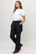 Купить Полукомбинезон брюки горнолыжные женские big size черного цвета 66413Ch, фото 14