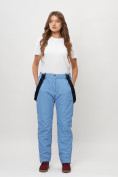 Купить Полукомбинезон брюки горнолыжные женские big size голубого цвета 66413Gl, фото 11