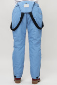Купить Полукомбинезон брюки горнолыжные женские big size голубого цвета 66413Gl, фото 7