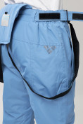 Купить Полукомбинезон брюки горнолыжные женские big size голубого цвета 66413Gl, фото 9