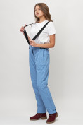 Купить Полукомбинезон брюки горнолыжные женские big size голубого цвета 66413Gl, фото 2