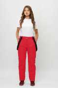 Купить Полукомбинезон брюки горнолыжные женские big size красного цвета 66413Kr