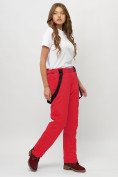 Купить Полукомбинезон брюки горнолыжные женские big size красного цвета 66413Kr, фото 2