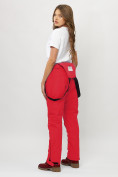 Купить Полукомбинезон брюки горнолыжные женские big size красного цвета 66413Kr, фото 4