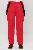 Купить Полукомбинезон брюки горнолыжные женские big size красного цвета 66413Kr, фото 5