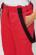 Купить Полукомбинезон брюки горнолыжные женские big size красного цвета 66413Kr, фото 8