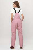 Купить Полукомбинезон брюки горнолыжные женские big size розового цвета 66413R, фото 12