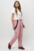 Купить Полукомбинезон брюки горнолыжные женские big size розового цвета 66413R, фото 2