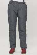 Купить Полукомбинезон брюки горнолыжные женские big size темно-серого цвета 66413TC, фото 11