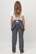 Купить Полукомбинезон брюки горнолыжные женские big size темно-серого цвета 66413TC, фото 19