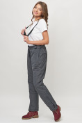 Купить Полукомбинезон брюки горнолыжные женские big size темно-серого цвета 66413TC, фото 4