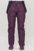 Купить Полукомбинезон брюки горнолыжные женские big size темно-фиолетового цвета 66413TF, фото 10