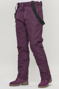 Купить Полукомбинезон брюки горнолыжные женские big size темно-фиолетового цвета 66413TF, фото 11