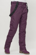Купить Полукомбинезон брюки горнолыжные женские big size темно-фиолетового цвета 66413TF, фото 12