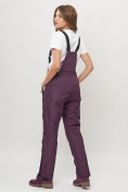 Купить Полукомбинезон брюки горнолыжные женские big size темно-фиолетового цвета 66413TF, фото 6