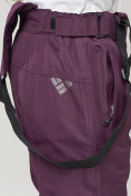 Купить Полукомбинезон брюки горнолыжные женские big size темно-фиолетового цвета 66413TF, фото 8