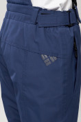Купить Полукомбинезон брюки горнолыжные женские big size темно-синего цвета 66413TS, фото 8