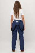 Купить Полукомбинезон брюки горнолыжные женские big size темно-синего цвета 66413TS, фото 16