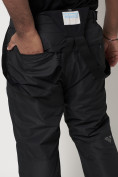Купить Полукомбинезон брюки горнолыжные мужские черного цвета 66414Ch, фото 14