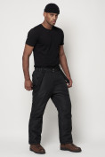 Купить Полукомбинезон брюки горнолыжные мужские черного цвета 66414Ch, фото 2