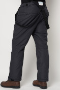 Купить Полукомбинезон брюки горнолыжные мужские темно-серого цвета 66414TC, фото 11