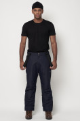 Купить Полукомбинезон брюки горнолыжные мужские темно-синего цвета 66414TS