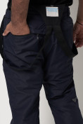 Купить Полукомбинезон брюки горнолыжные мужские темно-синего цвета 66414TS, фото 14