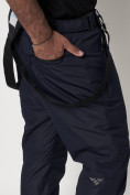 Купить Полукомбинезон брюки горнолыжные мужские темно-синего цвета 66414TS, фото 15