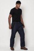 Купить Полукомбинезон брюки горнолыжные мужские темно-синего цвета 66414TS, фото 3