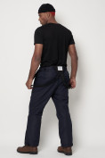 Купить Полукомбинезон брюки горнолыжные мужские темно-синего цвета 66414TS, фото 4