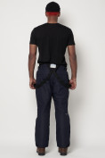 Купить Полукомбинезон брюки горнолыжные мужские темно-синего цвета 66414TS, фото 6