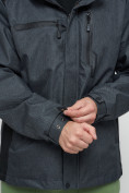 Купить Куртка спортивная мужская с капюшоном темно-серого цвета 6652TC, фото 12
