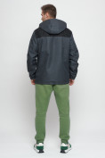 Купить Куртка спортивная мужская с капюшоном темно-серого цвета 6652TC, фото 4