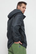 Купить Куртка спортивная мужская с капюшоном темно-серого цвета 6652TC, фото 9