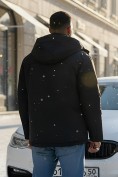 Купить Куртка спортивная мужская зимняя большого размера черного цвета 66613Ch, фото 3