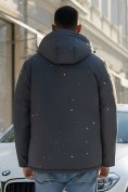 Купить Куртка спортивная мужская зимняя большого размера темно-серого цвета 66613TC, фото 2