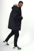 Купить Парка мужская зимняя с мехом черного цвета 6662Ch, фото 21