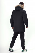Купить Парка мужская зимняя с мехом черного цвета 6662Ch, фото 4