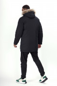 Купить Парка мужская зимняя с мехом черного цвета 6662Ch, фото 5