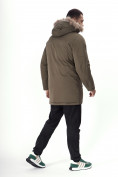 Купить Парка мужская зимняя с мехом цвета хаки 6662Kh, фото 18