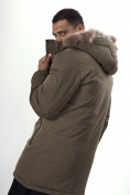 Купить Парка мужская зимняя с мехом цвета хаки 6662Kh, фото 23