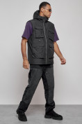 Купить Куртка - жилетка трансформер с подогревом 2 в 1 мужская зимняя черного цвета 6668Ch, фото 14