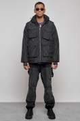 Купить Куртка - жилетка трансформер с подогревом 2 в 1 мужская зимняя черного цвета 6668Ch, фото 25