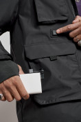 Купить Куртка - жилетка трансформер с подогревом 2 в 1 мужская зимняя черного цвета 6668Ch, фото 7